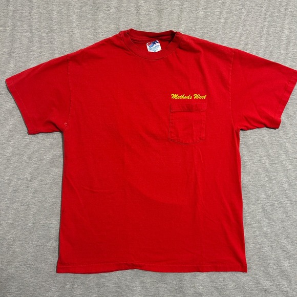 Hanes Beefy-T Other - Vintage Hanes Beefy-T Methods West Pocket Graphic T-Shirt Red Size Large